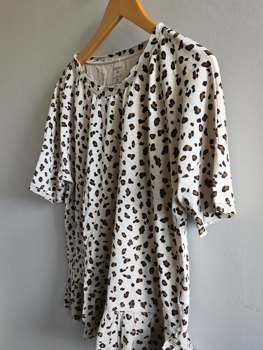 Marc Cain Leopard Print Ruffle Tshirt Size 8-10 - Picture 3 of 10